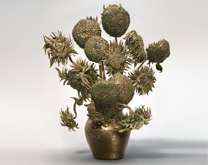 3d printed sculptural replica | vincent van goghs sunflowers